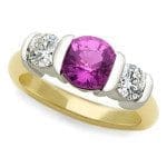 Ridge Ring pink-sapphire-two-tone Ridge Ring pink-sapphire-two-tone
